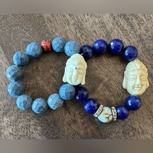 Two Beaded Buddha Bracelets